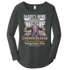 DaddyS Home Donald Trump 47th President Inauguration Day Design Women's Perfect Tri Tunic Long Sleeve Shirt