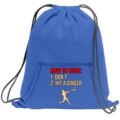 Don't Hit Dinger Baseball Player Sports Lover Coach Graphic Gift Sweatshirt Cinch Pack Bag