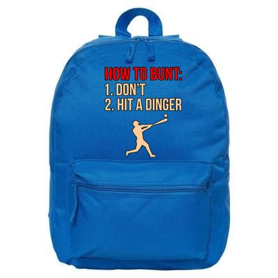 Don't Hit Dinger Baseball Player Sports Lover Coach Graphic Gift 16 in Basic Backpack