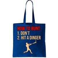 Don't Hit Dinger Baseball Player Sports Lover Coach Graphic Gift Tote Bag