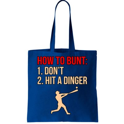 Don't Hit Dinger Baseball Player Sports Lover Coach Graphic Gift Tote Bag