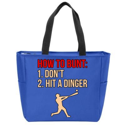 Don't Hit Dinger Baseball Player Sports Lover Coach Graphic Gift Zip Tote Bag