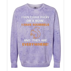 DonT Have Ducks In A Row I Have Squirrels Everywhere Funny Colorblast Crewneck Sweatshirt