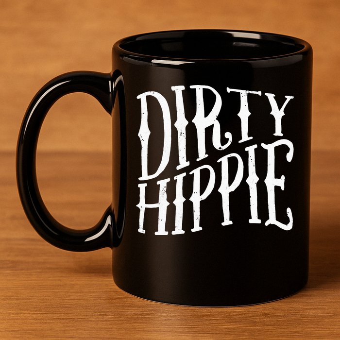 Dirty Hippie 11oz C Handle Ceramic Mug