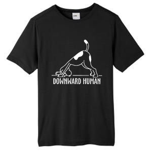 Downward Hu Dog Funny Yoga Workout Dog Lover Gift Tall Fusion ChromaSoft Performance T-Shirt