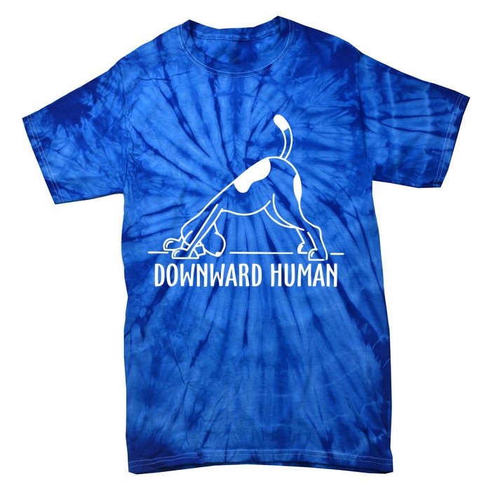 Downward Hu Dog Funny Yoga Workout Dog Lover Gift Tie-Dye T-Shirt