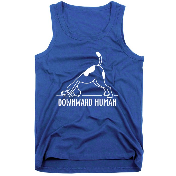 Downward Hu Dog Funny Yoga Workout Dog Lover Gift Tank Top