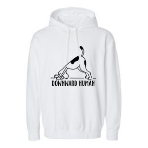 Downward Hu Dog Funny Yoga Workout Dog Lover Gift Garment-Dyed Fleece Hoodie