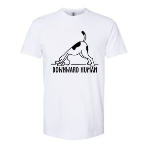 Downward Hu Dog Funny Yoga Workout Dog Lover Gift Softstyle CVC T-Shirt