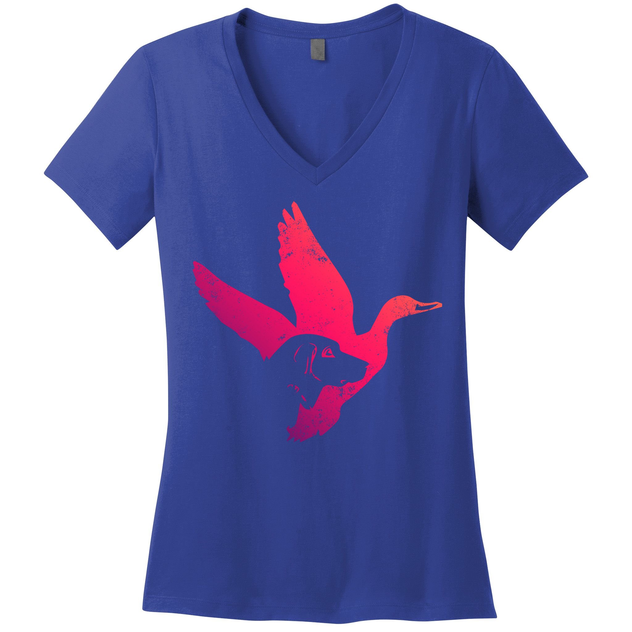 Duck Hunting Dog Duck Hunter Gift Duck Hunting Season Gift Women's V-Neck T-Shirt