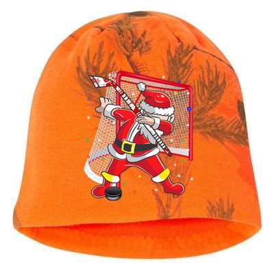 Dabbing Hockey Dabbing Santa Christmas Holiday Hockey Gift Kati - Camo Knit Beanie