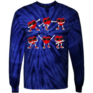 Dancing Hearts Dance Challenge Valentines Day Tie-Dye Long Sleeve Shirt