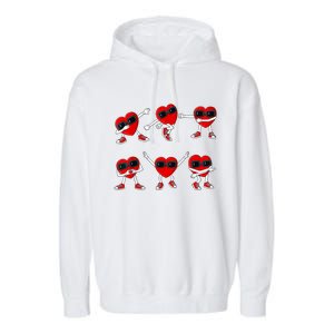 Dancing Hearts Dance Challenge Valentines Day Garment-Dyed Fleece Hoodie