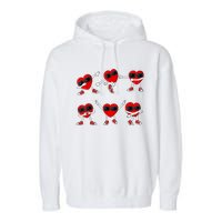 Dancing Hearts Dance Challenge Valentines Day Garment-Dyed Fleece Hoodie