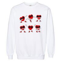 Dancing Hearts Dance Challenge Valentines Day Garment-Dyed Sweatshirt