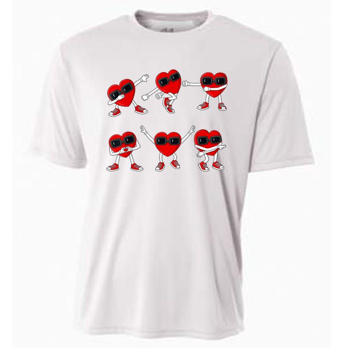 Dancing Hearts Dance Challenge Valentines Day Cooling Performance Crew T-Shirt