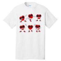 Dancing Hearts Dance Challenge Valentines Day Tall T-Shirt