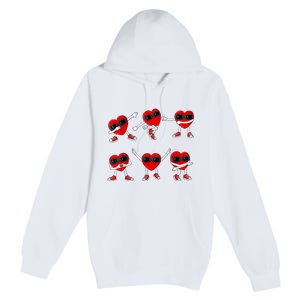 Dancing Hearts Dance Challenge Valentines Day Premium Pullover Hoodie