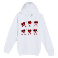 Dancing Hearts Dance Challenge Valentines Day Premium Pullover Hoodie