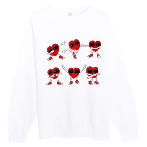 Dancing Hearts Dance Challenge Valentines Day Premium Crewneck Sweatshirt