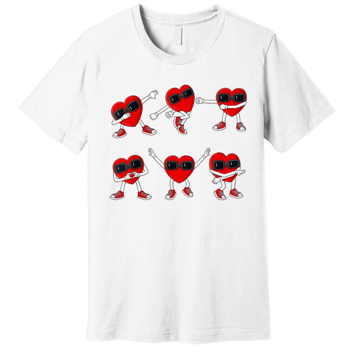 Dancing Hearts Dance Challenge Valentines Day Premium T-Shirt