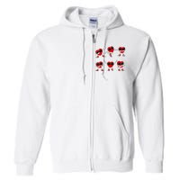 Dancing Hearts Dance Challenge Valentines Day Full Zip Hoodie