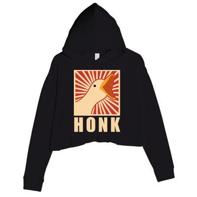 Duck Honk Crop Fleece Hoodie