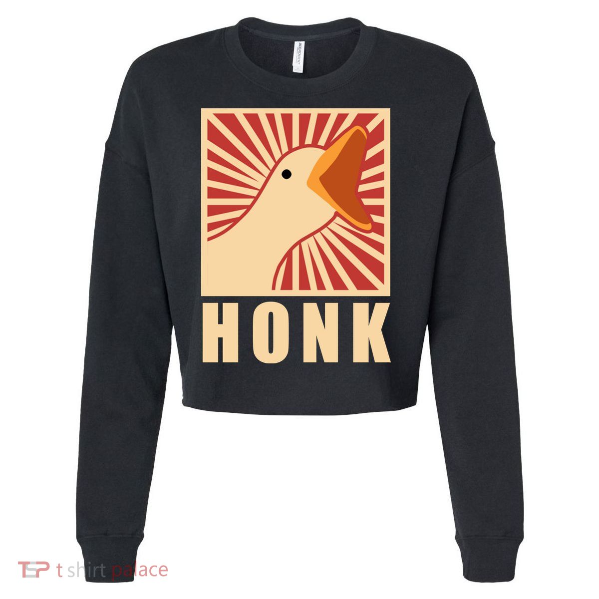 Duck Honk Cropped Pullover Crew