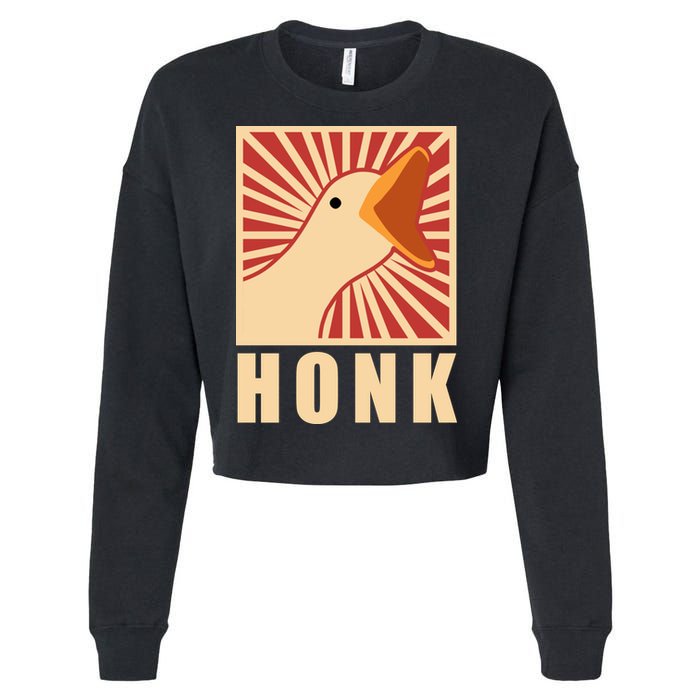 Duck Honk Cropped Pullover Crew