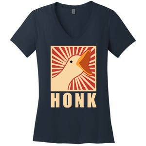 Duck Honk Women's V-Neck T-Shirt