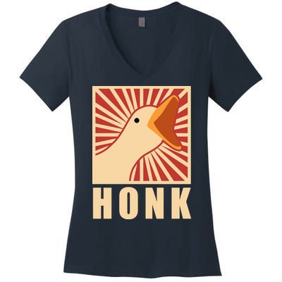 Duck Honk Women's V-Neck T-Shirt
