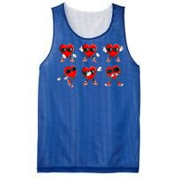 Dancing Hearts Dance Challenge Valentines Day Funny Gift Mesh Reversible Basketball Jersey Tank