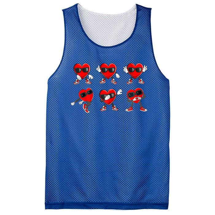 Dancing Hearts Dance Challenge Valentines Day Funny Gift Mesh Reversible Basketball Jersey Tank