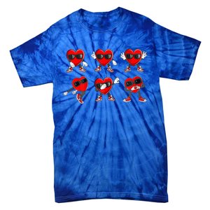 Dancing Hearts Dance Challenge Valentines Day Funny Gift Tie-Dye T-Shirt