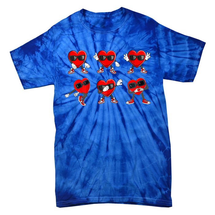 Dancing Hearts Dance Challenge Valentines Day Funny Gift Tie-Dye T-Shirt