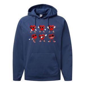 Dancing Hearts Dance Challenge Valentines Day Funny Gift Performance Fleece Hoodie