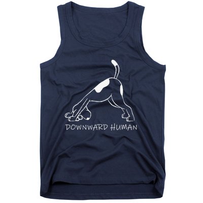 Downward Human Dog Funny Yoga Lover Pet Gift Tank Top