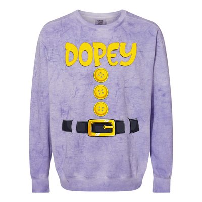 Dopey Halloween Dwarf Costume Color Matching Colorblast Crewneck Sweatshirt