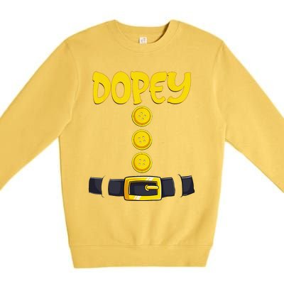 Dopey Halloween Dwarf Costume Color Matching Premium Crewneck Sweatshirt