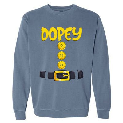 Dopey Halloween Dwarf Costume Color Matching Garment-Dyed Sweatshirt