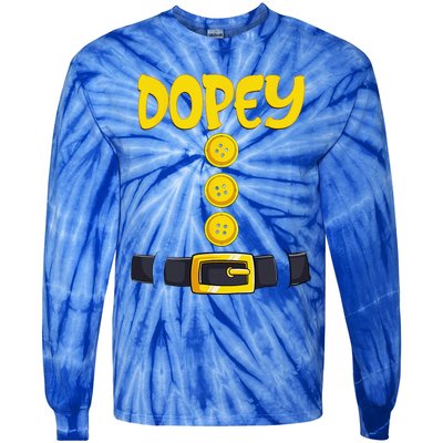 Dopey Halloween Dwarf Costume Color Matching Tie-Dye Long Sleeve Shirt