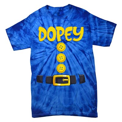 Dopey Halloween Dwarf Costume Color Matching Tie-Dye T-Shirt