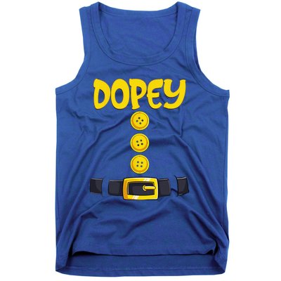 Dopey Halloween Dwarf Costume Color Matching Tank Top