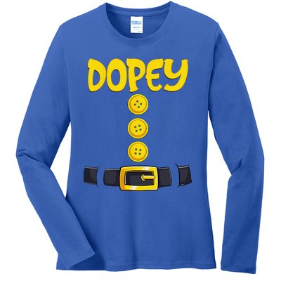 Dopey Halloween Dwarf Costume Color Matching Ladies Long Sleeve Shirt