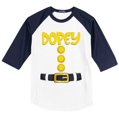 Dopey Halloween Dwarf Costume Color Matching Baseball Sleeve Shirt