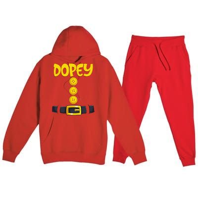 Dopey Halloween Dwarf Costume Color Matching Premium Hooded Sweatsuit Set