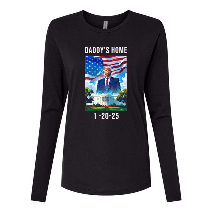 Daddys Home Donald Trump Won Inauguration Womens Cotton Relaxed Long Sleeve T-Shirt