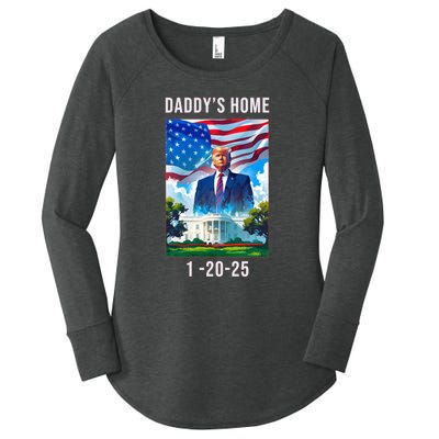 Daddys Home Donald Trump Won Inauguration Women's Perfect Tri Tunic Long Sleeve Shirt