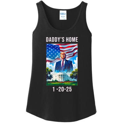 Daddys Home Donald Trump Won Inauguration Ladies Essential Tank