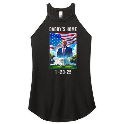 Daddys Home Donald Trump Won Inauguration Women’s Perfect Tri Rocker Tank